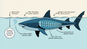Basking shark filter feeding mechanism diagram